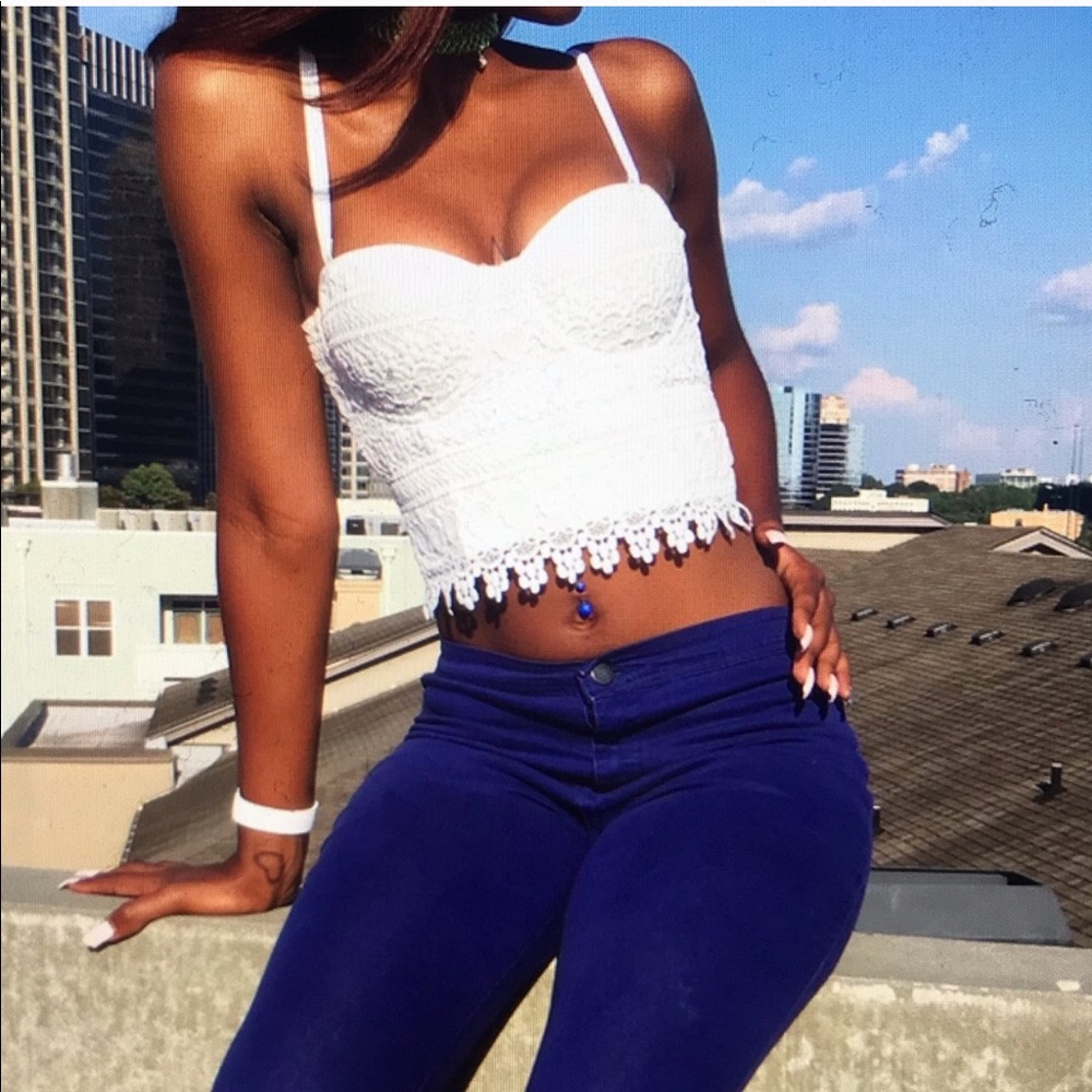 Forever 21 strapless bustier top